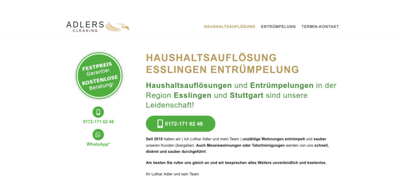 Adlers_Cleaning_Haushaltsaufloesung_Entruempelung_Esslingen_Startseite_Screenshot_3