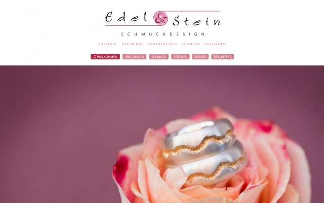 Edel und Stein Schmuckdesign Esslingen Homepage Screenshot 7 2018